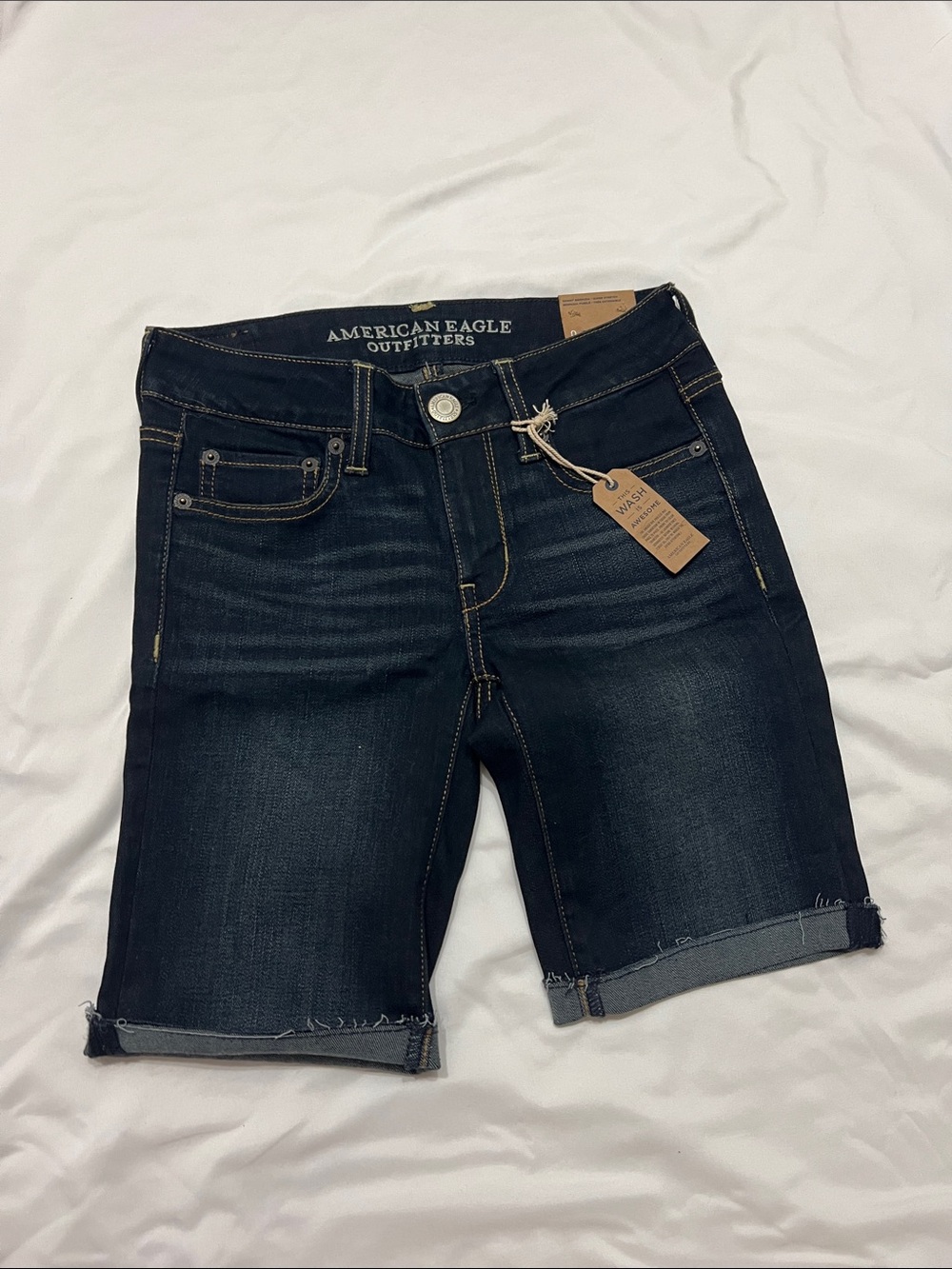 American Eagle Outfitters Dark Indigo Denim Bermuda Shorts